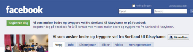 Facebookside av Elisabeth Reinsnes.